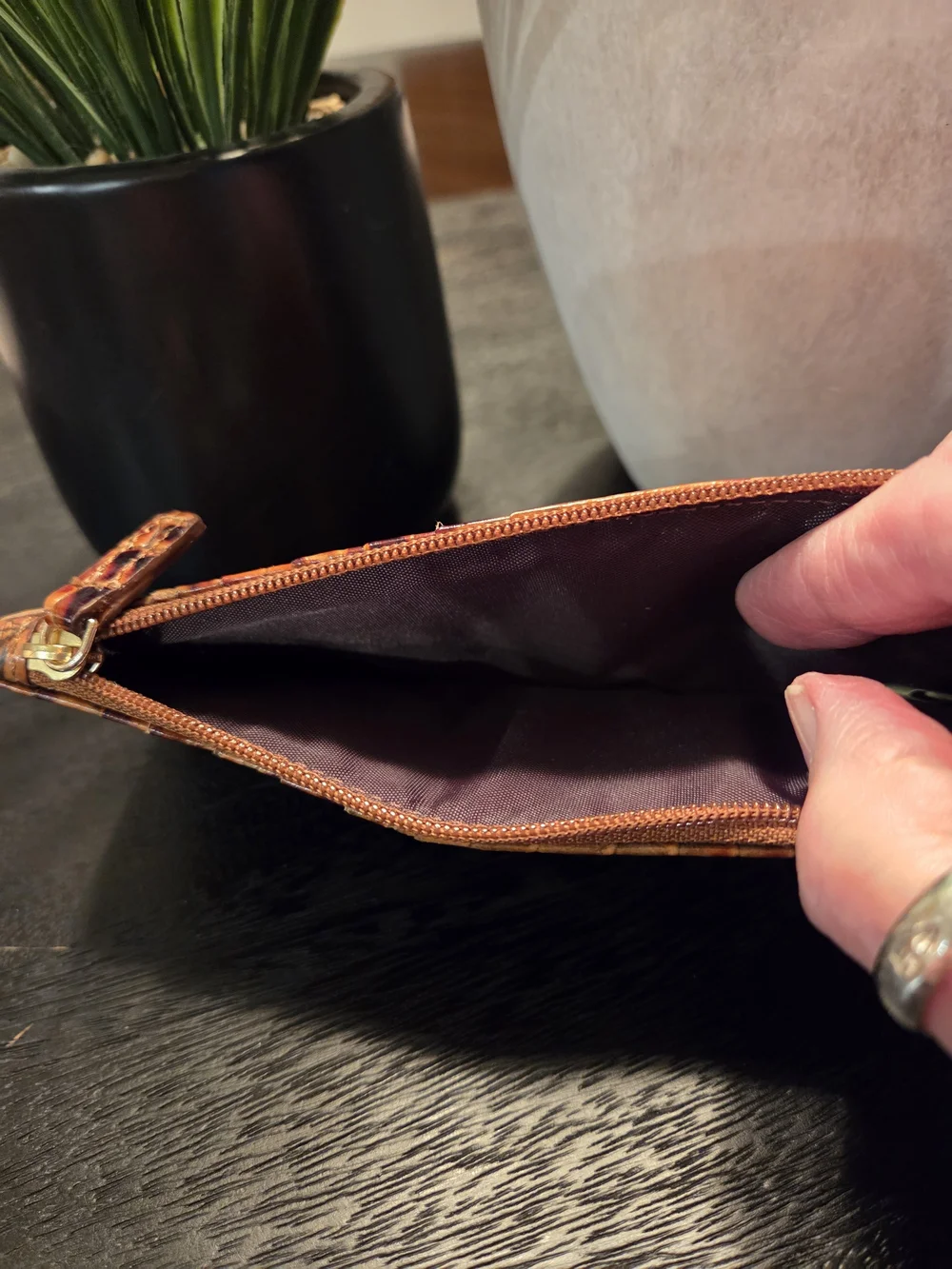 Brahmin textured croc